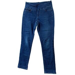 JAG Jeans Pull On Skinny Jeans Womens Sz: 6 Blue Dark Wash Stretch Denim Ankle